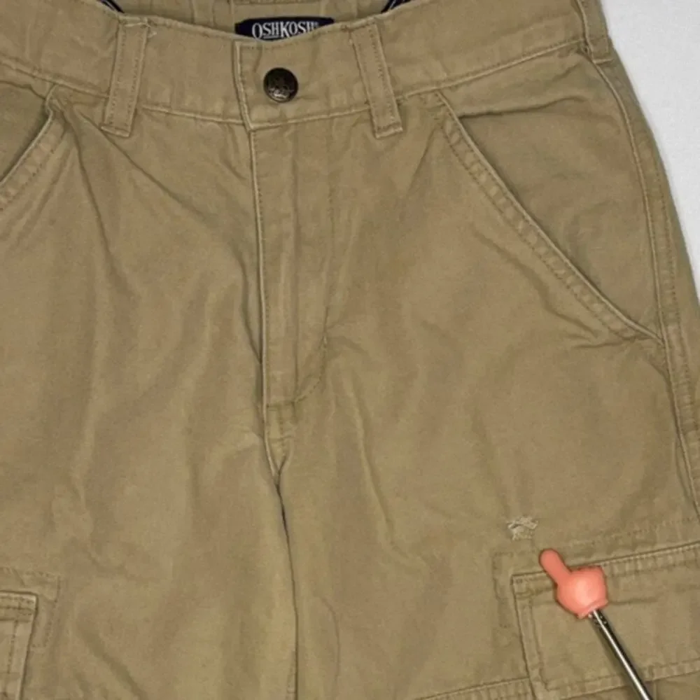 Vintage OSHKOSH Boy's Distressed Adjustable Waist Cargo Pants | Boy's Size 8
